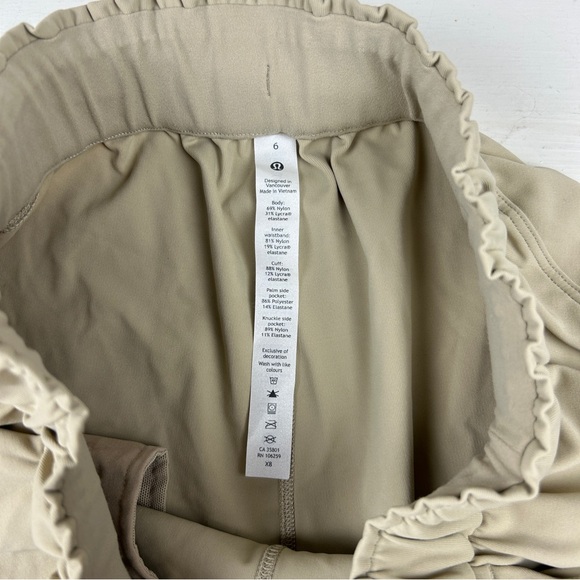 Lululemon Keep Moving Pant 7/8 High-Rise Trench Pants Size 6 Tan - Picture 4 of 7